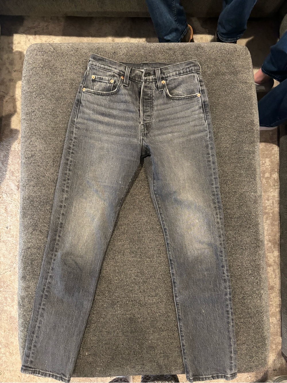 Levi's Straight Leg Jeans in Faded Black Wash